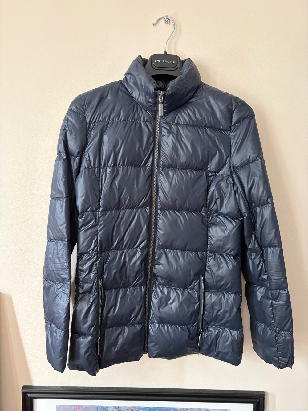 Woman Navy Quilted Puffer Jacket